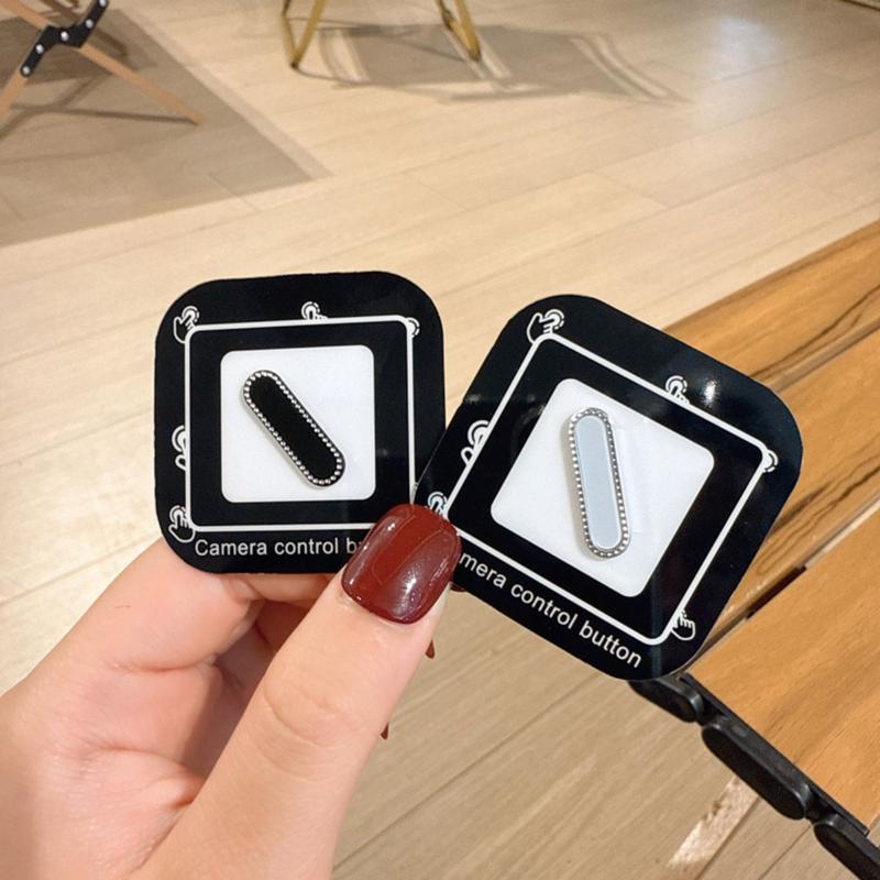 Miếng Dán Nút Quay Phim Kim Cương Lấp Lánh, Dành Cho iPhone 16 Pro Max, 16 Pro, 16 Plus Và 16, Nút Tụ Đảo Thông Minh Nhạy Cảm, Có Điều Khiển Camera, Thiết Kế Lấp Lánh 4