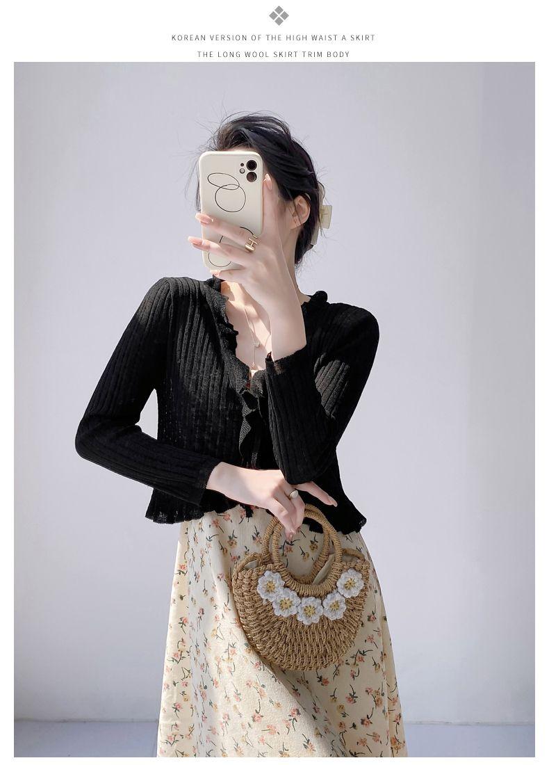 Product Introduction of Áo Cardigan Dệt Kim, Chống Nắng, Áo Cánh Che Kín Ngoài Mỏng Cho Nữ, Khăn Choàng Mùa Hè, Áo Khoác Vai Nhỏ Bằng Lụa Lạnh 18