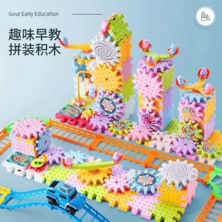 [TẶNG PIN] Đồ chơi lắp ráp bánh răng đủ loại 203 pcs, 135 và 83pcs có thể hoạt động cho bé tùy ý sáng tạo theo ý thích mẫu mới 2024 - Bộ lắp ráp thông minh cho bé 0