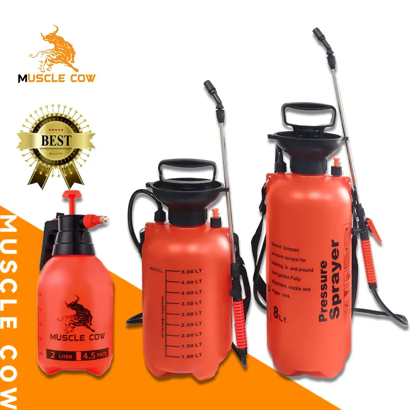 MUSCLE COW ถังพ่นยาแรงดัน 1 ลิตร 2 ลิตร 3 ลิตร 5 ลิตร 8 ลิตร พร้อมก้านสเตนเลส ใช้กับแอลกอฮอล์และน้ำยา