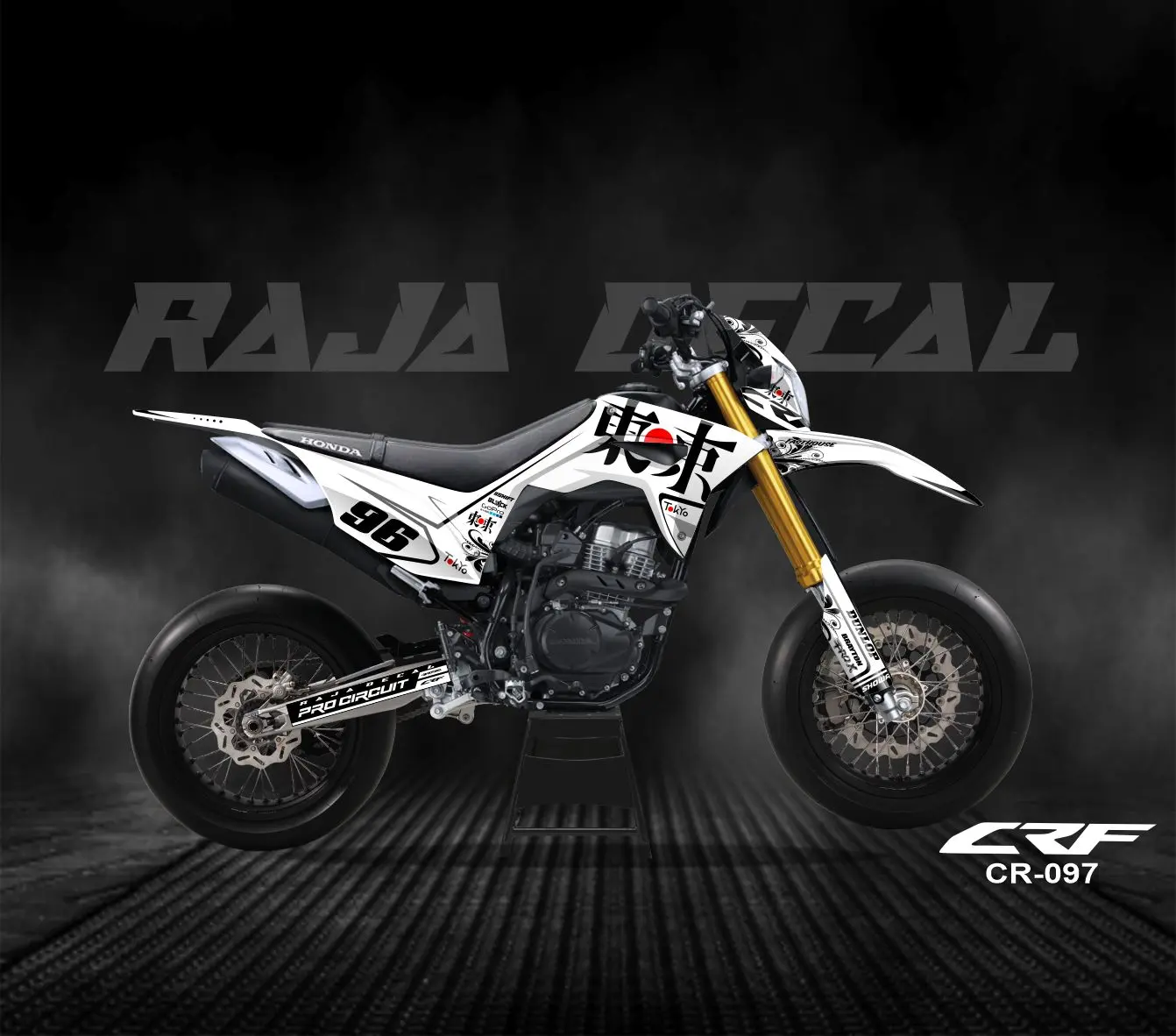 Decal Sticker CRF 150L Full Body Stiker Dekal CRF Disain CRF 097