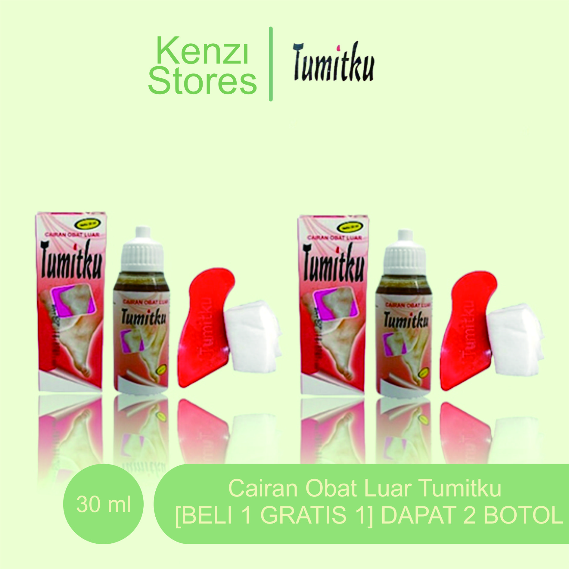 Tumitku Cairan Obat Luar Untuk Kaki [Beli 1 Gratis 1] + Free Kapas + Free Kerikan + Sudah BPOM