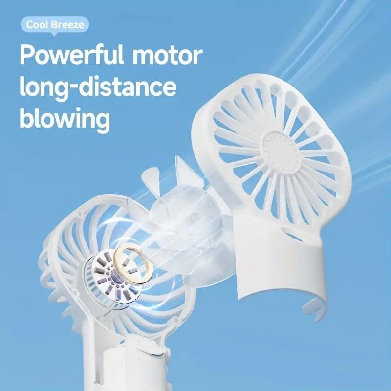 Product Introduction of Portable Rechargeable Handheld Misting Fan, USB Rechargeable Mini Humidifier Fan, Handheld Fan for Travel & Outdoor Use 4