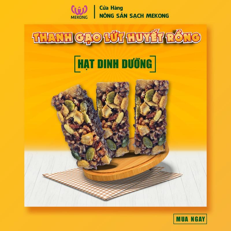 1000g Thanh Gạo Lứt Hạt dinh dưỡng (45-50 thanh: Gạo lứt, hạnh nhân, bí xanh, hạt điều, mạch nha))