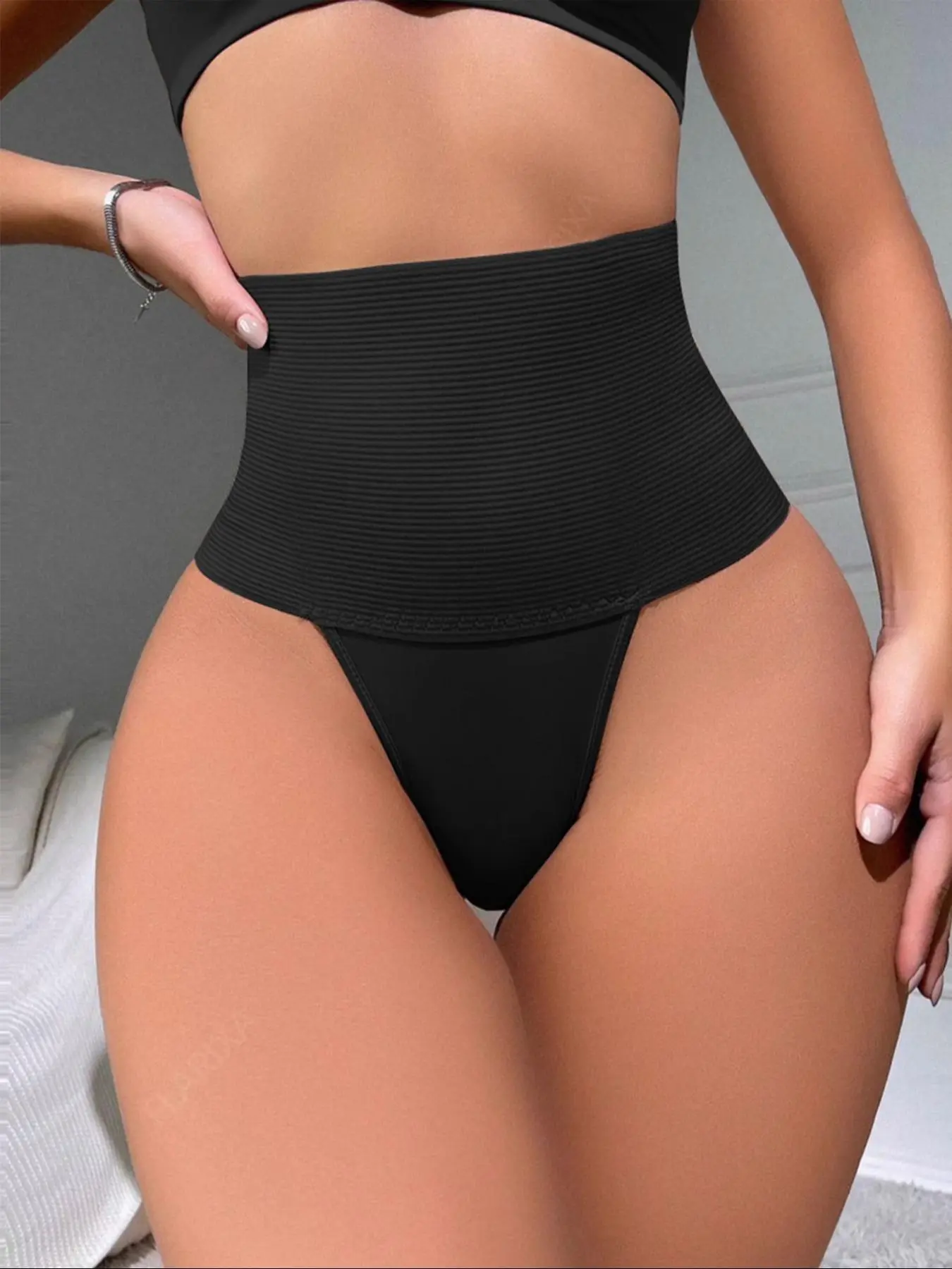 Women's Solid High Waist Sports Panty, Sporty High Stretch Panty, Ladies Sports Underwear for All Seasons