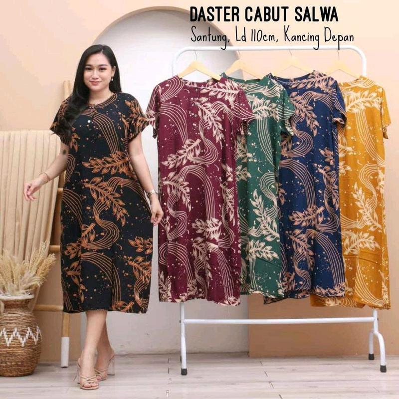 100RB 4pcs DASTER ANEKA MOTIF STANDAR LD 105 -  110 KANCING DEPAN/DASTER KEKINIAN BUSUI 4