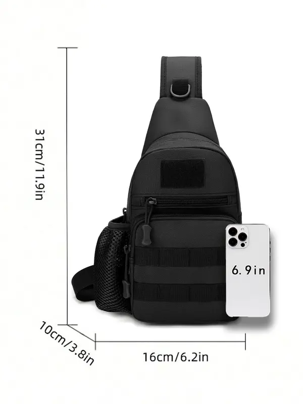 Men's Outdoor Large Capacity Multifunctional Fanny Pack, Casual Zipper Chest Bag, Sports Gym Bag for Men 1
