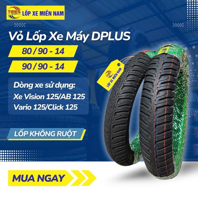 Lốp xe AB,vision,vario125,click gai EXTRA VÀ CITI không ruột Dplus Phụ Kiện Lốp
