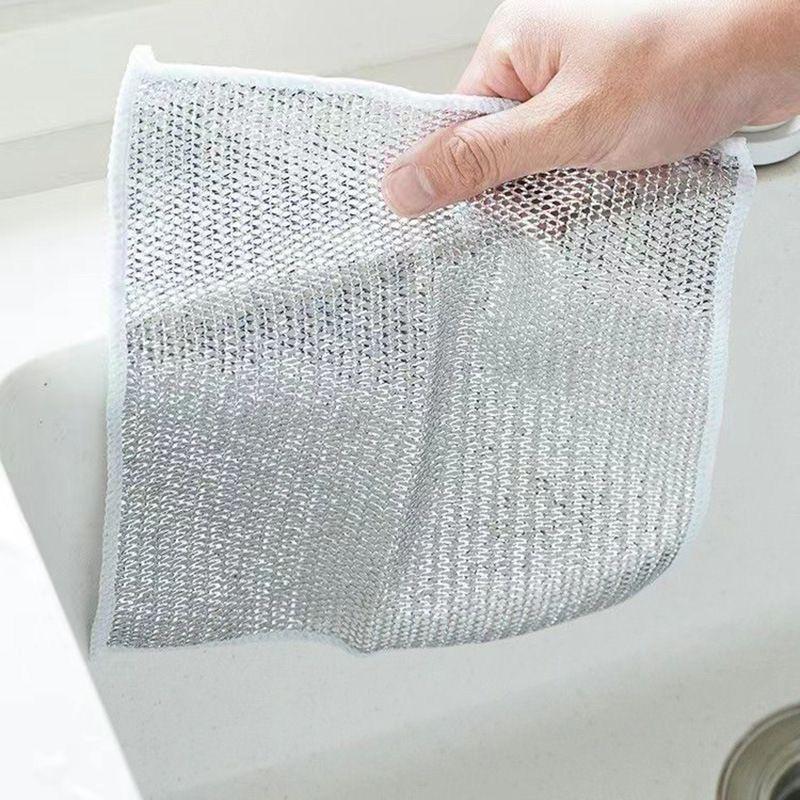 Product Introduction of Vải lau bát đĩa, Vải dây thép đặc biệt, Để rửa bát đĩa, Ngoại Cỡ, Dày dặn, Hai mặt, Sợi bạc, Kết hợp giẻ lau, Vải lau bát đĩa bằng dây bạc 9