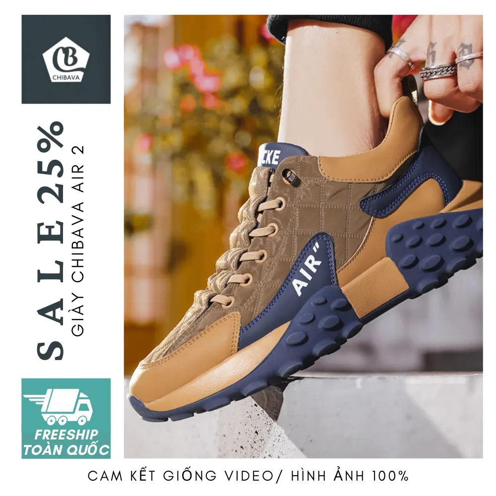 [GIẢM 25%] GIÀY CHIBAVA AIR II KIỂU MỚI SIÊU ĐẸP ĐI CHƠI, ĐI HỌC, ĐI LÀM,... SIZE 39-44 G214 Shoes Sneaker giày Nam Đế Bằng