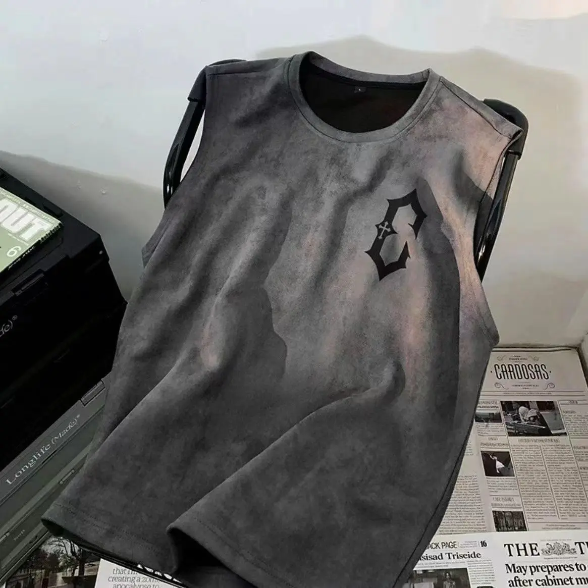 Áo Vest Cổ Điển Mỹ, Không Vón Cục, 100% Hàng Mới Về Mùa Hè, Dành Cho Nam Và Nữ, Phong Cách Thể Thao, Áo Phông Không Tay Dáng Rộng, Hợp Xu hướng, Phong Cách Ins