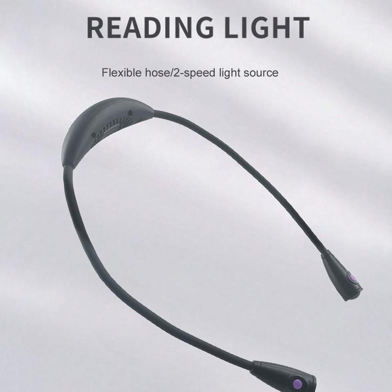 Product Introduction of Rechargeable LED Neck Reading Light, Portable Adjustable Brightness Neck Light with Soft Silicone Arm, Long Endurance Neck Light for Reading, Handmade 4