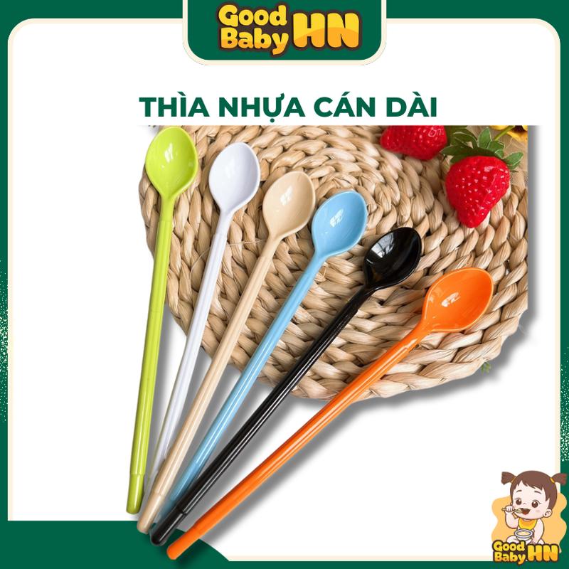 Thìa ăn dặm cán dài cho bé Thìa sinh tố hoa quả - E39