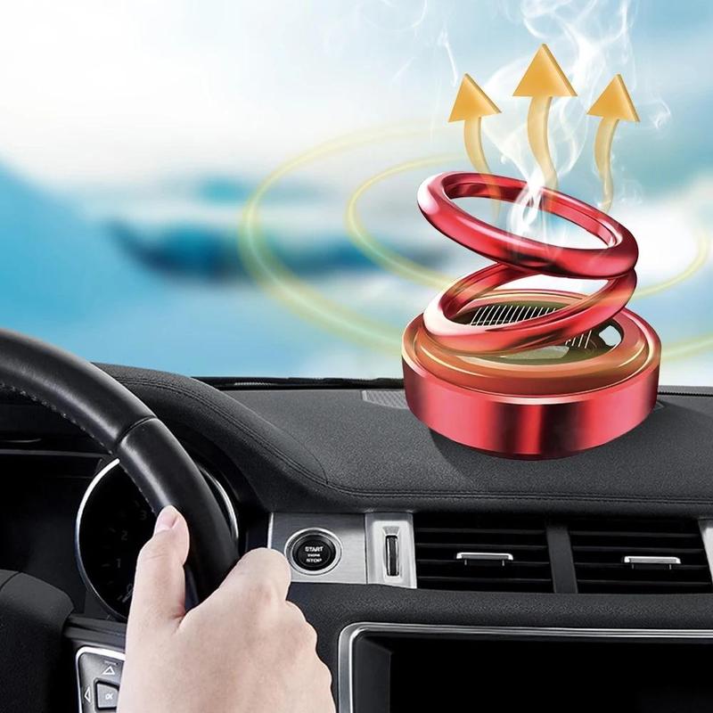 Car Aromatherapy Diffuser, Solar Powered Rotating Car Air Freshener, Solar Energy Rotating Air Freshener for Car & Home, Car Interior Decoration Accessories 0