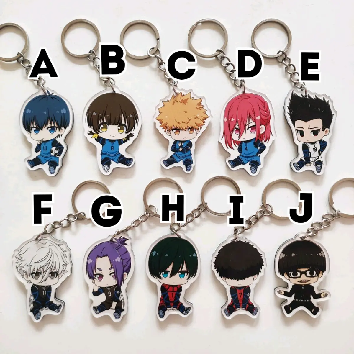 Keychain Anime Blue Lock 2 Isagi Bachira Kunigami Chigiri Nagi Reo Rin Barou Niko Ego Gantungan Kunci Akrilik Ganci Merchandise