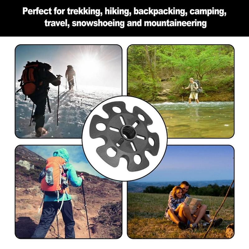 4Pcs Durable Rubber Pole Basket Tips Parts Replacement Snow Floor Tray Walking Stick Basket Cap Snow Mud Ski 5