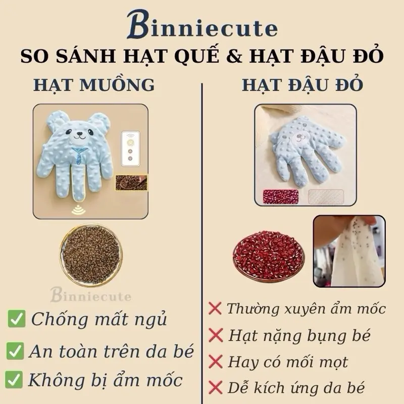 Gối bàn tay vỗ bé ngủ chống giật mình Binniecute - giúp bé ngủ ngon 1