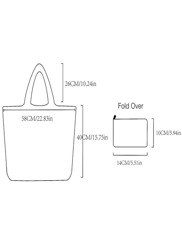 Trendy All Over Print Large Capacity Tote Bag,  Casual All-match Shopping Bag for Women & Men, Portable Outdoor Shopping Street Shopping Bag 1