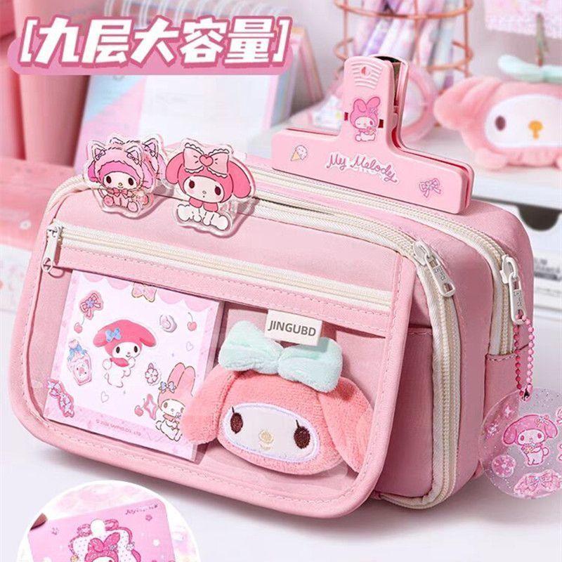  Hộp Đựng Bút Chì Trong Suốt Thiết Kế My Melody Hộp Văn Phòng Phẩm Dễ Thương,Hộp Đựng Dung Tích Lớn Mới hộp  bút  nữ Hộp Đựng Bút hộp  bút  nhiều  ngăn  cấp    cho  nữ hộp  bút  đựng  được  máy  tính hộp  bút  nhiều  ngăn 