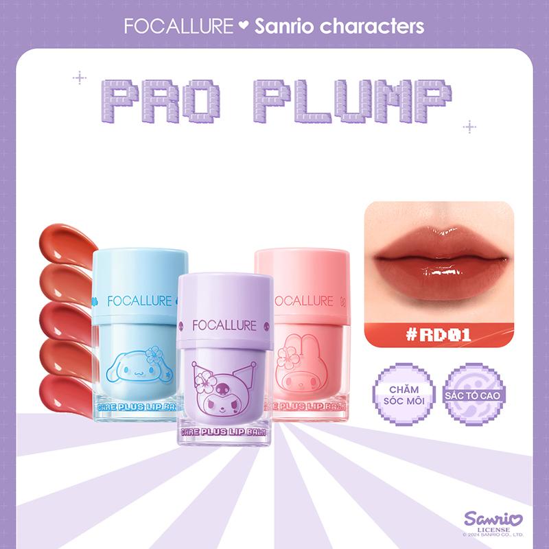 【Voucher 30%OFF FOCALLURE X Sanrio #DressUpSlay Son Dưỡng Môi Dạng Thạch Hỗ Trợ Cho Môi Căng Bóng