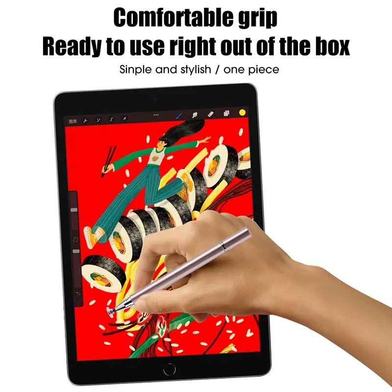 Stylus Universal 2 In 1, Pena Gambar Layar Kapasitif Pena Sentuh Aksesoris Pensil 4