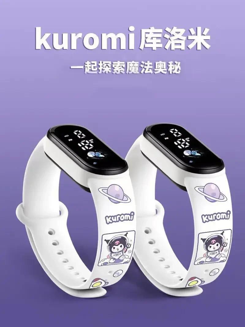 Product Introduction of 2024 New Mlnlso Sanrio Cute Kuromi Cinnamoroll Ins Cartoon Watch Strap Waterproof Student Toy Kids Electronic Watch Girl Gift 2