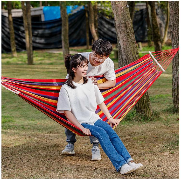 Product Introduction of Hammock Outdoor Swing Outdoor Picnic Beach Indoor Anti-Flip Dormitory Adult and Children Glider Hanging Basket Removable and Washable 5