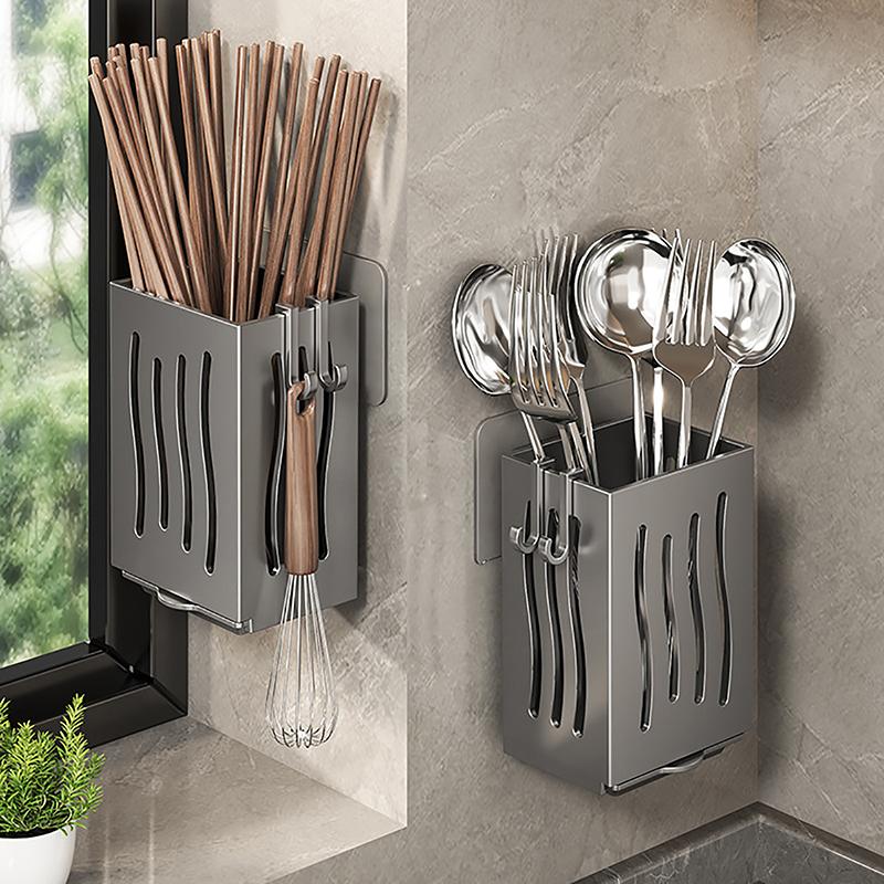 Product Introduction of Giá Để Dụng Cụ Nhà Bếp, 1 Cái, Đa Chức Năng, Thoát Nước, Giá Để Đũa, Treo Tường Hoặc Đứng Độc Lập, Hộp Đựng Dao Kéo, Làm Bằng Nhựa 19
