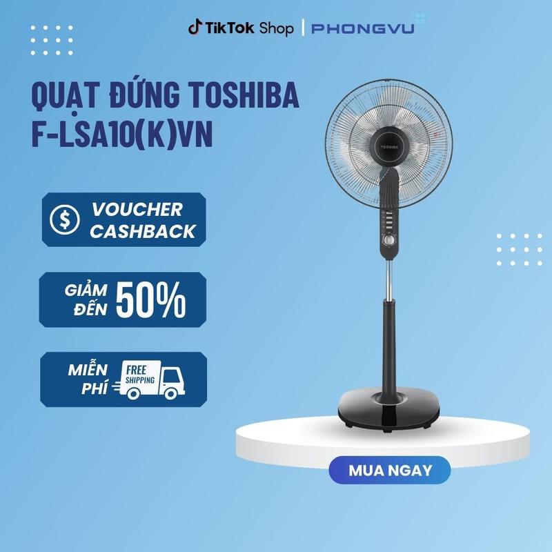 QuạT đứng Toshiba F-LSA10(K)VN với Chế độ hẹn giờ tắt & 3 chế độ gió thông minh (Smart Fan )