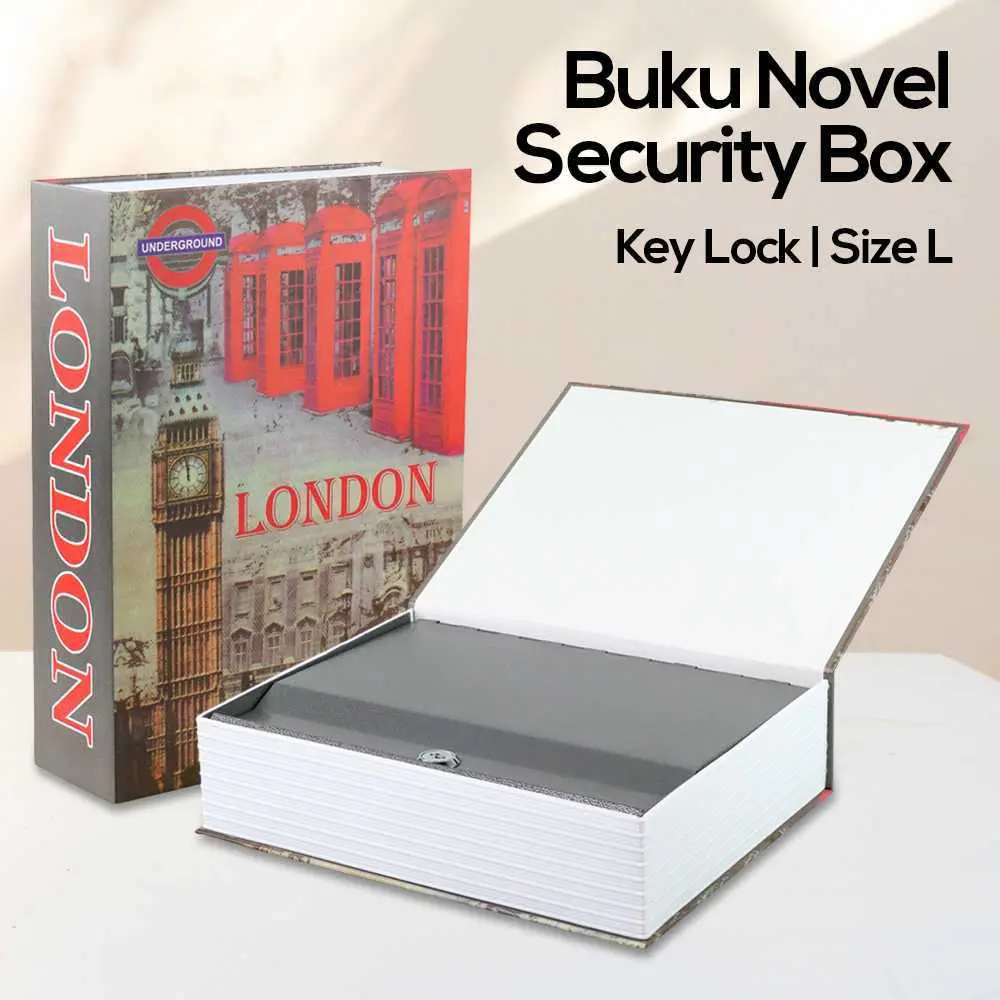 HOMESAFE Kotak Buku Novel Hidden Security Box Book Key Lock Size L - KBS-803