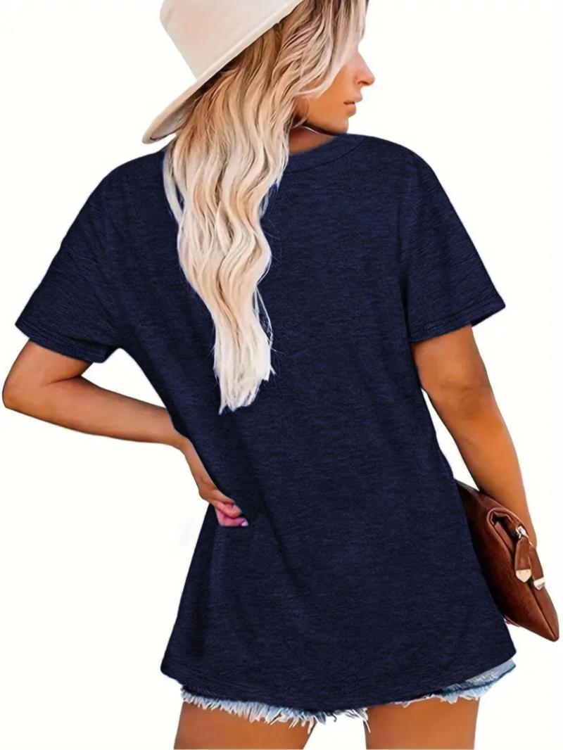 Product Introduction of Women's Floral & Guitar & Letter Print Round Neck Tee, Summer Clothes Women, Going Out Top, Streetwear, Casual Graphic Short Sleeve T-Shirt for Summer, Y2k Outfits Streetwear 13