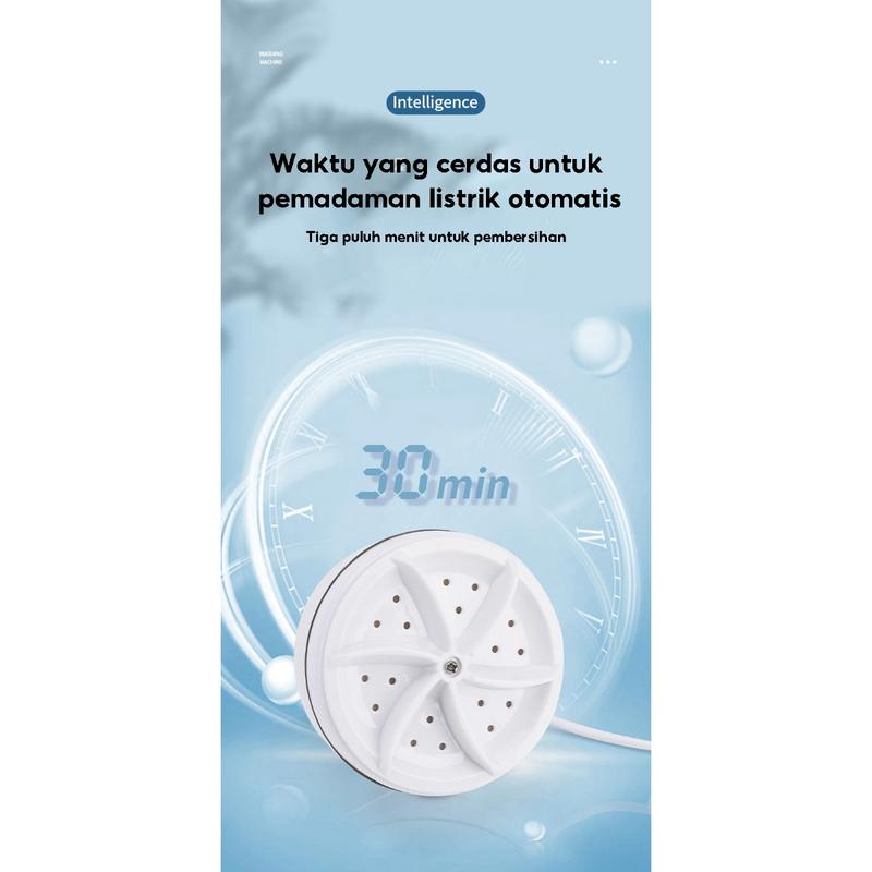 Product Introduction of Mesin Cuci Mini Portable USB Ultrasonic / Mesin Putar Pencuci Pembersih Pakaian Dalam Kaos Kaki Handuk Piring / Turbine Washer Untuk Travelling 24