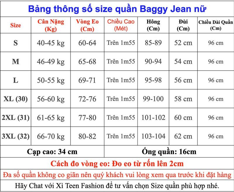 Quần jean nữ cạp cao baggy kaki không co giãn từ 40-55kg màu trắng Rách gối, quần jean rách nữ Mã 330 Xì Teen Women Pants Ong 2