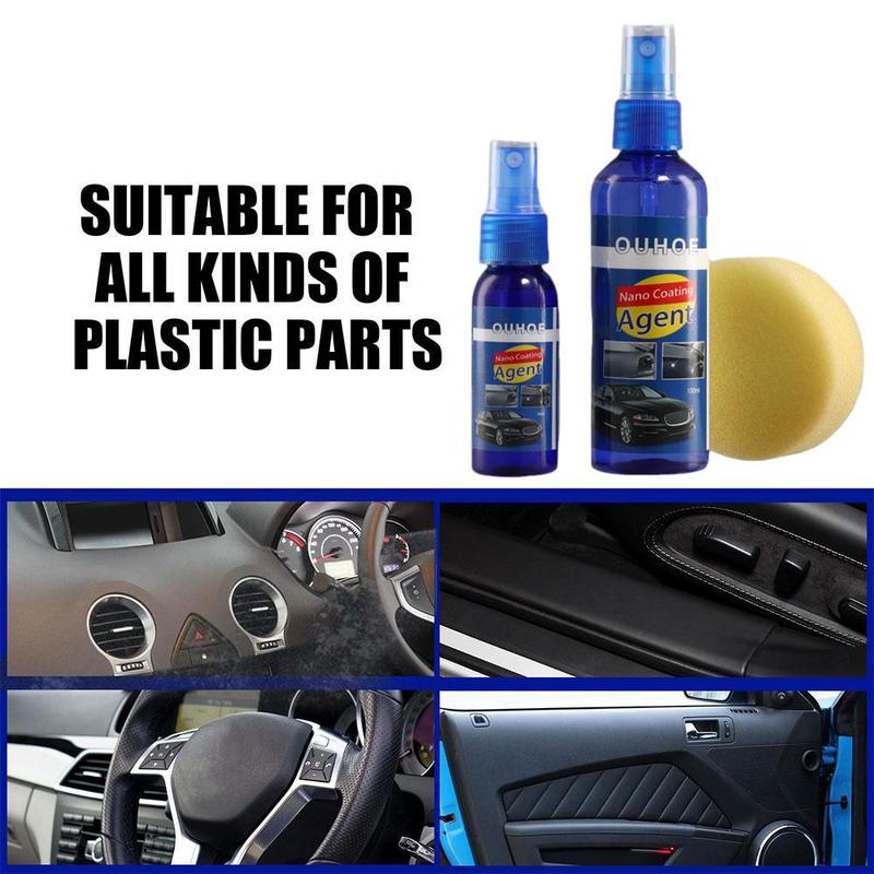 Product Introduction of Automotive Plastic Repair Coating Agent Automotive And Exterior Cleaning 30/100ml+sponge H4U4 40