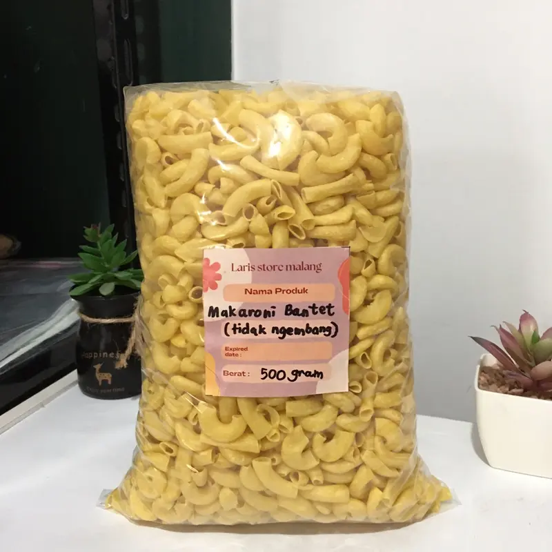 MAKARONI BANTET MENTAH 1kg , MAKARONI TIDAK MENGEMBANG 2
