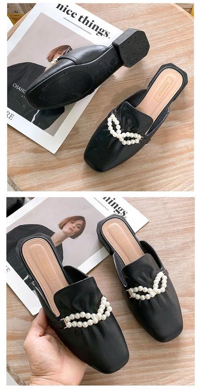 Product Introduction of Women's Summer Fashionable Outdoor Slippers 2022 New Korean Style Internet Celebrity Ins Home Non-Slip Cute Trendy Closed Toe Half Slippers 22