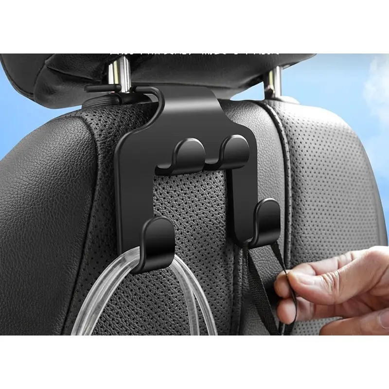 Hanger Kursi Mobil Gantungan Barang 2 Sisi / Car Hook Hanger Mobil Karakter Lucu 4 Kait / Holder Headrest Gantungan Kait Barang Mobil 2 sisi 6