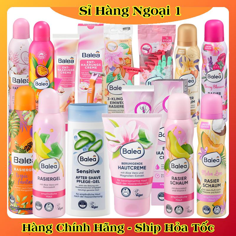 CÓ CHE TÊN Combo bộ Kem ức chế lông mọc chậm dưỡng da sau wax lông cạo lông Balea Đức - Date mới Đủ Bill - Cạo Râu Women