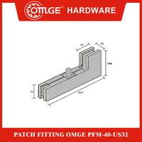 Gambar Patch Fitting/Penjepit Kaca OMGE PFM-40-US32 dari OmgeHardware Kota Administrasi Jakarta Utara 2 Tokopedia