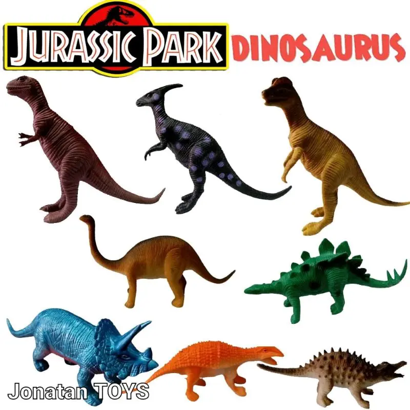 mainan dinasaurus karet isi 8 pc