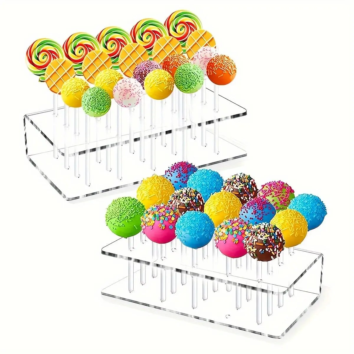 Clear Acrylic Lollipop Display Stand, 15 Hole Lollipop Holder, Lollipop Display Rack for Home Party, Home Organizer