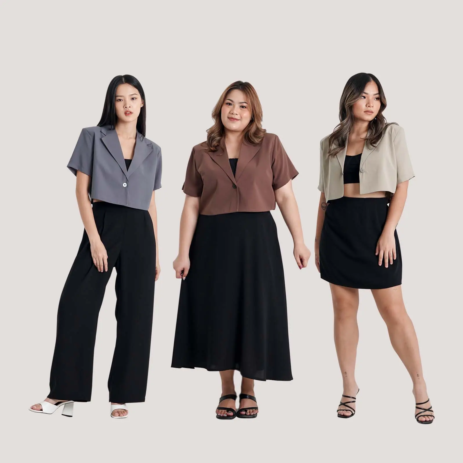 [Tutuloph] Kelly Blazer | Cropped Short - Sleeve Blazer | Casual Blazer| ALLSIZE - BIGSIZE