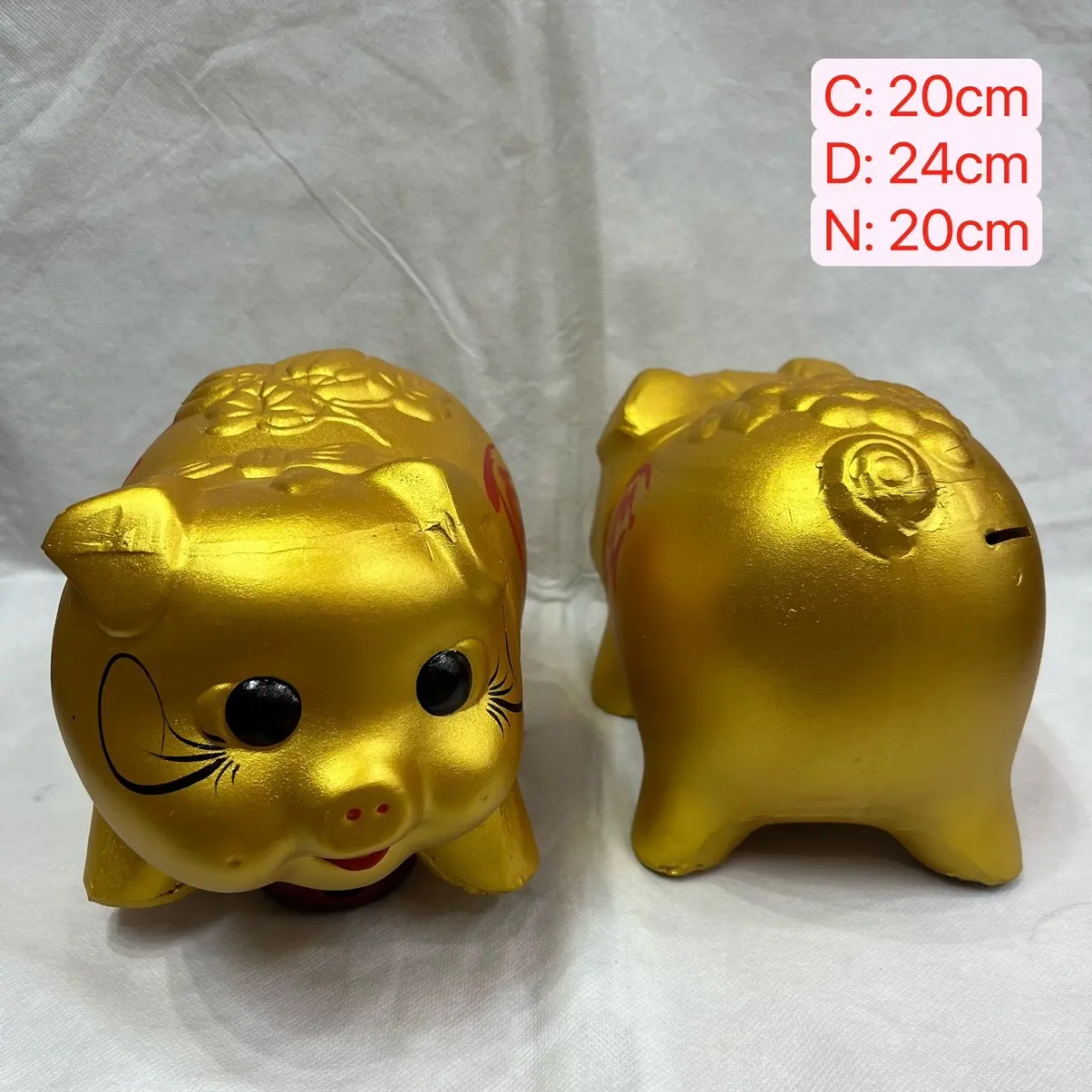 Heo Đất Tiết Kiệm Heo Vàng Tài Lộc Siêu Xinh Size 22cm *17cm