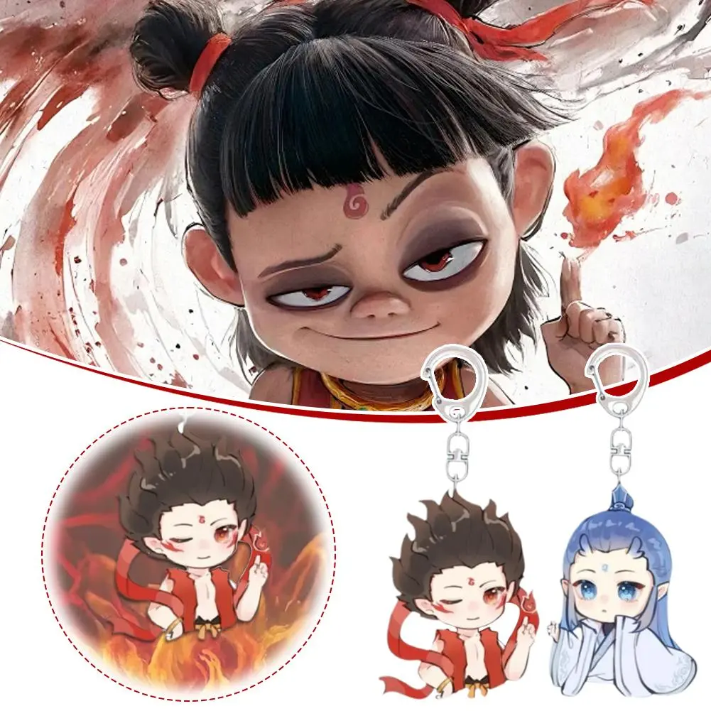 Mặt Dây Chuyền Móc Chìa Khóa Nezha Quỷ Bé Trai Gầm Rồng, Phiên Bản Q, Thiết Kế Nezha Và Ao Bing Dễ Thương, Thích Hợp Để Đồ Trang Trí Ba Lô, Mặt Dây Chuyền Acrylic Xung Quanh Tự Làm