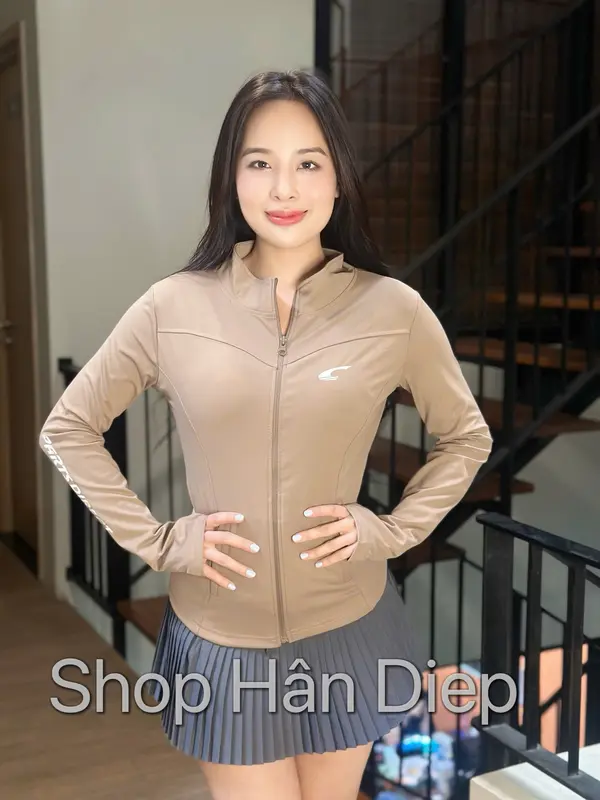Áo Khoác Cổ Gym Thể Thao Su Lạnh 4 Túi Ms02 - Chất Liệu Cao Cấp - Nữ, Top Sport Tập Gym 0