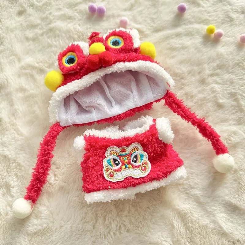 Quần Áo Búp Bê Labubu, HF, Bộ Đồ Năm Mới, Thời Trang Mini, Móc Chìa Khóa, Quần Áo Búp Bê, Dễ Thương Và Tinh Tế, Phụ Kiện Đồ Trang Trí, Thích Hợp Cho Búp Bê 15 / 17CM, Chỉ Quần Áo 7