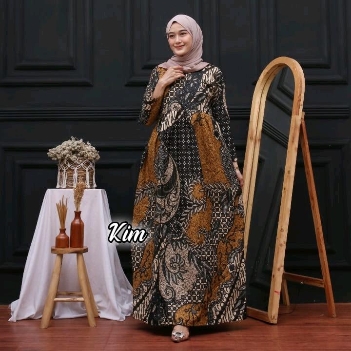 PROMO GAMIS BATIK MODERN MURAH BERKUALITAS Poliester wanita Muslim 2
