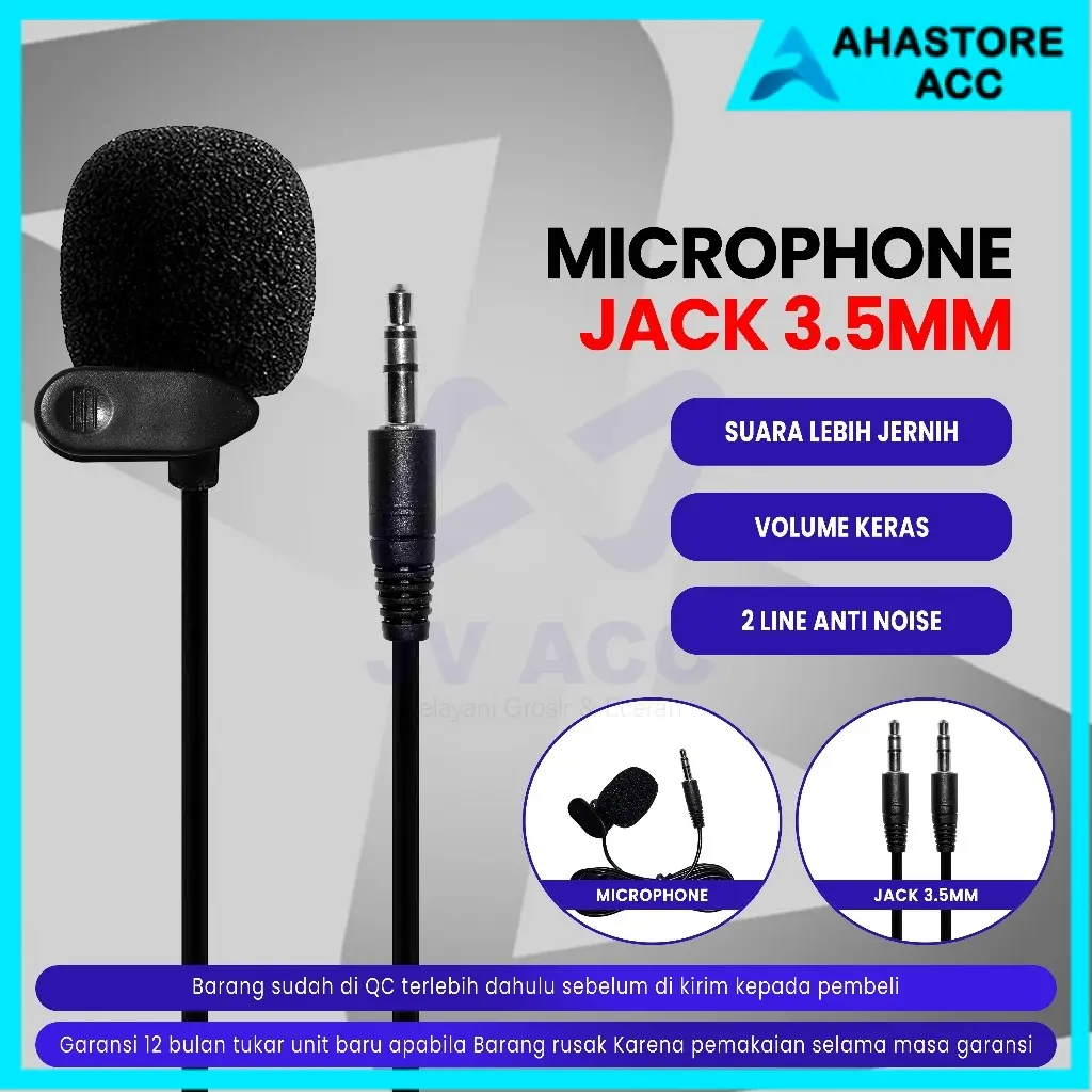 MICROPHONE MIC CLIP ON HP KONTEN CREATOR / VLOGGER / YOUTUBER