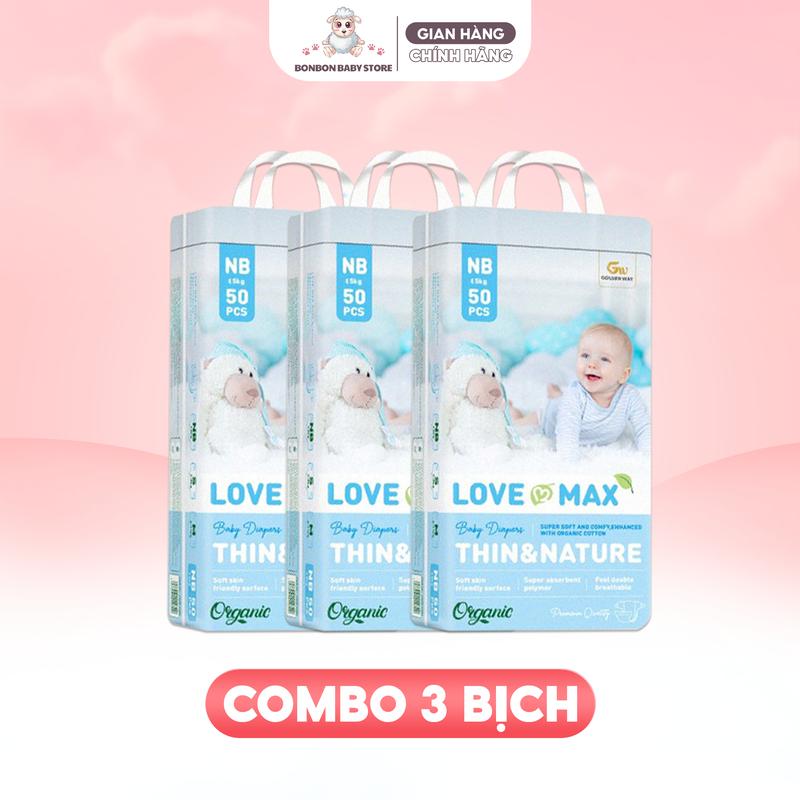 COMBO 3 Bịch LOVE MAX Tã Bỉm Dán Quần Cho Bé