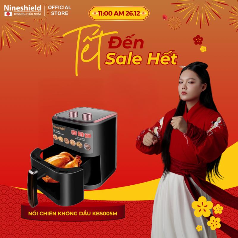 [ Deal độc quyền Phạm Thoại] Nồi chiên không dầu Nineshield KB5005M dung tích 8L bảo hành 12 tháng